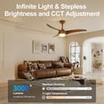 thumbnail image 6 of Ganeed Farmhouse Ceiling Fans with Lights, 52 inch Dimmable Ceiling Fan, 3 Blades Wood Ceiling Fan Dry Rated Large Airflow Commercial Ceiling Fans for Living Room Bedroom Kitchen, 6 of 13