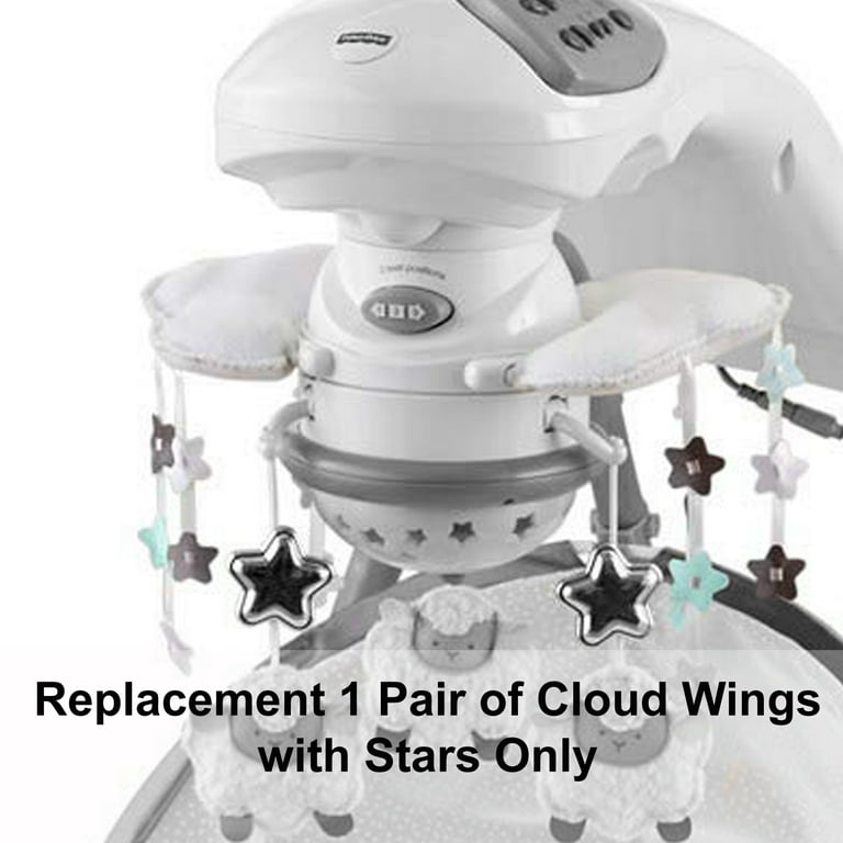 Replacement Parts for Fisher Price My Little Lamb Platinum II Cradle n Swing BGB34 Includes 1 Pair of Cloud Wings with Stars Walmart