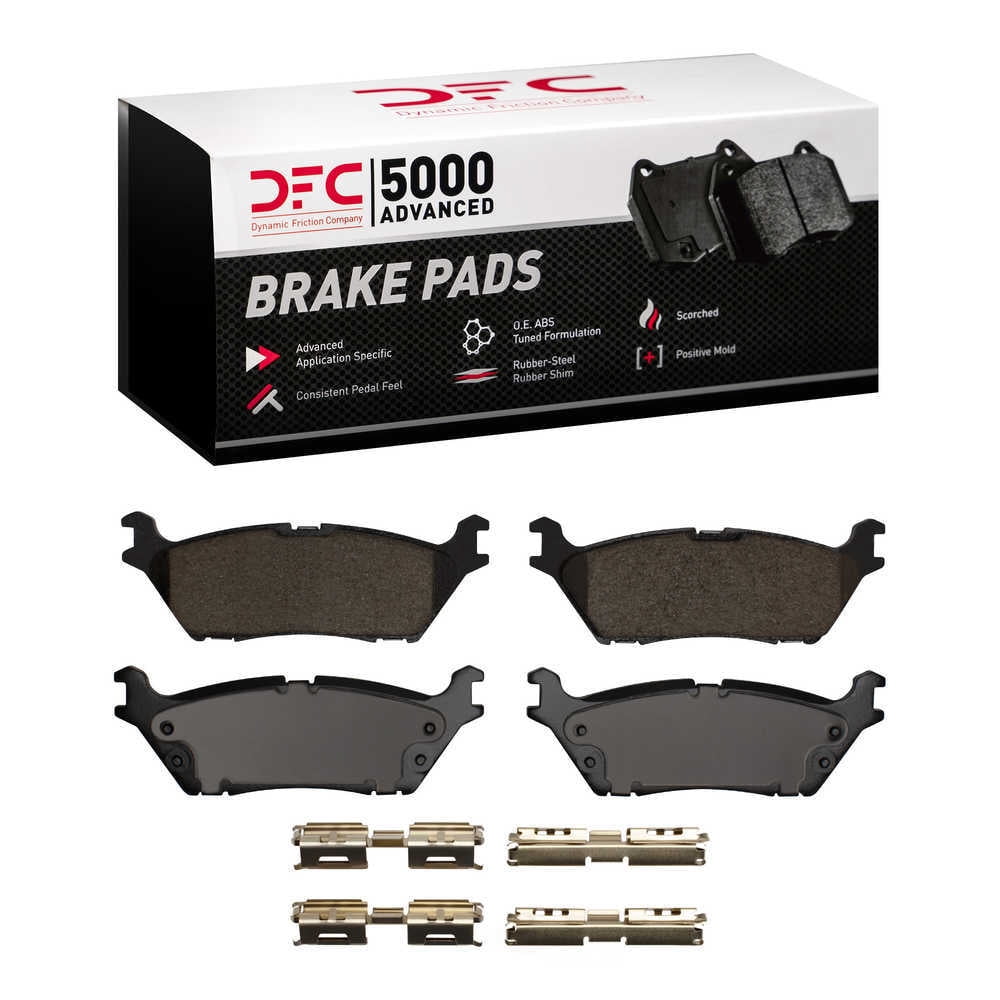 Dynamic Friction Company 1551-1790-01 DFC 5000 Advanced Brake Pads - Ceramic and Hardware Kit - OE