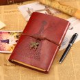 thumbnail image 1 of Leather Journal Vintage Spiral Bound Notebook Refillable Dairy Sketchbook Travel, 1 of 6
