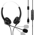 thumbnail image 3 of USB Headphones with Microphone Stereo Sound and USB with Noise Canceling In-Cable Controls for PC Laptop, 3 of 11