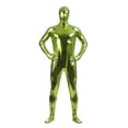 thumbnail image 2 of Cxenplz Unisex Metallic Bodysuit Full Cover Hood Adult Shiny One Piece Spandex Body Suit Bodysuit Costume, 2 of 5
