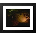 thumbnail image 2 of Joseph Wright of Derby 24x19 Black Modern Framed Museum Art Print Titled - A Cottage on Fire at Night, 2 of 5