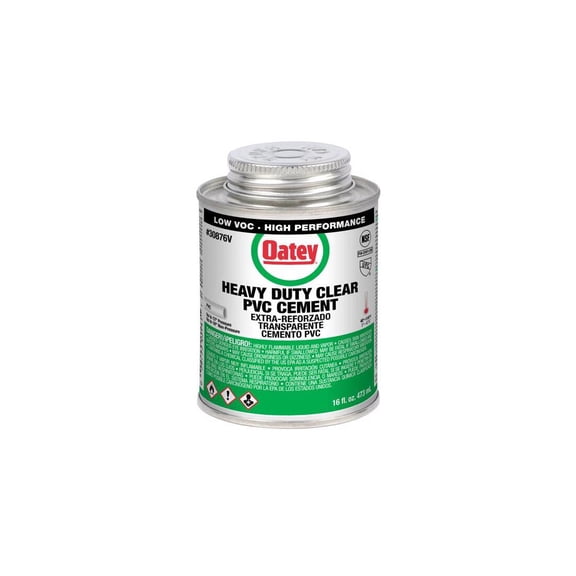 Oatey Clear Cement for PVC 16 oz