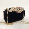 thumbnail image 4 of Qarigey Embragues de moda para eventos nocturnos: bolsos de noche funcionales con aspecto glamuroso Bolsas de mensajero y de hombro negro 1, 4 of 6