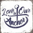 thumbnail image 2 of Brando, JJ 12x12 Gold Ornate Wood Framed with Double Matting Museum Art Print Titled - Love Anchor, 2 of 4