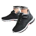 thumbnail image 3 of Gyexs Winter Shoes Women Warm Lined Non Outdoor Winter High Top Cotton Shoes for Work Commute Walking Loafers, Z03 Black, Size 10.5, 3 of 9