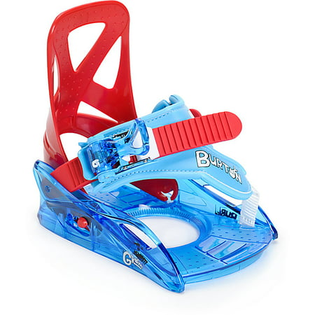 SMALL KIDS BURTON “GROM” SNOWBOARD BINDINGS (RED/BLUE) SIZES: YOUTH (Best Burton Est Bindings)