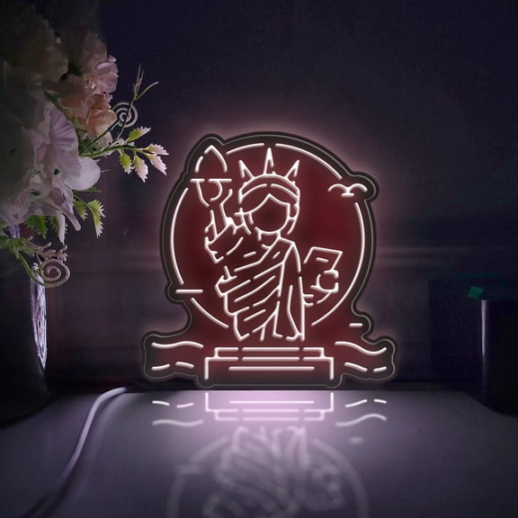 American Landmark Statue Of Liberty Led Light Box, Dimmable Neon-Like Light Signs USB Power for Wall Decor Bedroom Decoration, Static Light (WxH) 6"x6"