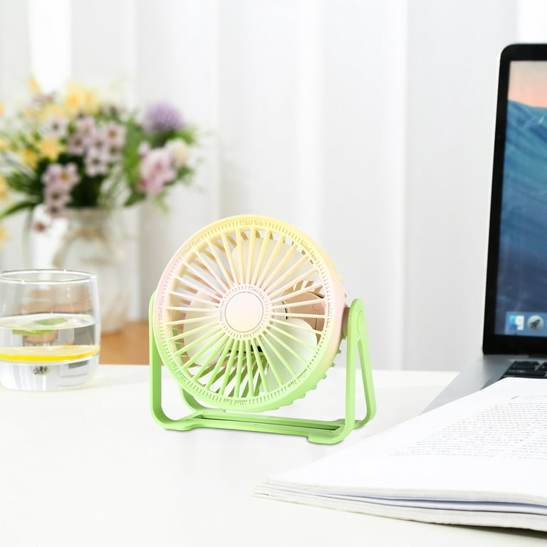 mollie 8-Inch Small Rechargeable USB Desk Fan Battery Operated with Speeds  for Home Office Bedroom Mini Portable Personal Quiet Desktop Air Circulator