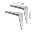 thumbnail image 4 of 2pcs Folding Right Angle Shelf Brackets Wall Mounted Storage Rack Supports, 4 of 8