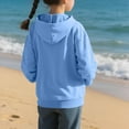 thumbnail image 5 of Piuwrlz Hood Sweatshirts Childrens Girls Boys Long Sleeve Solid Color Hoodies Pocket Round Neck Hoodie Light Blue Size 9 Years, 5 of 9