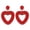 1pc red, variant on 2 Pairs Handmade Seed Bead Love Heart-shaped Statement Exaggerate Colorful Dangle Drop Earrings Set Bohemian Valentine's Day Festival Jewelry for Women