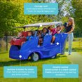 thumbnail image 3 of Foundations Gaggle Parade 6-Seat Buggy Stroller, Durable Multi-Child Daycare Stroller with Safety Harnesses, Blue/Gray, 3 of 8