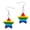 The Rainbow Star, variant on Gay Pride Earrings - Rainbow LGBT Earrings - Unisex Rainbow Pride Accessories (The Rainbow Cloud)