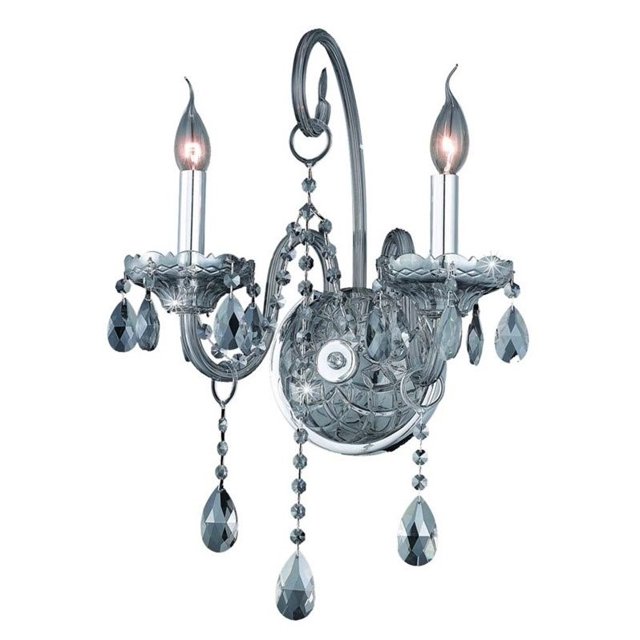Elegant Lighting Verona 14" 2 Light Royal Crystal Wall Sconce