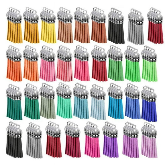 140Pcs Keychain Set for DIY Leather Pendants Keychain Acrylic Jewelry Accessories