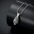 thumbnail image 4 of Hollow Urn Cremation Jewelry for Ashes Teardrop Keepsake Necklace Memorial Cremation Urn Memorial Pendant Necklace for Human Gift, 4 of 6
