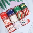 thumbnail image 4 of Trayknick 5 Yards Christmas Theme Wrapping Ribbon Anti-wrinkle Polyester Gift Bouquet Packing Ribbon Home Decorations Style 1 1 Roll, 4 of 13