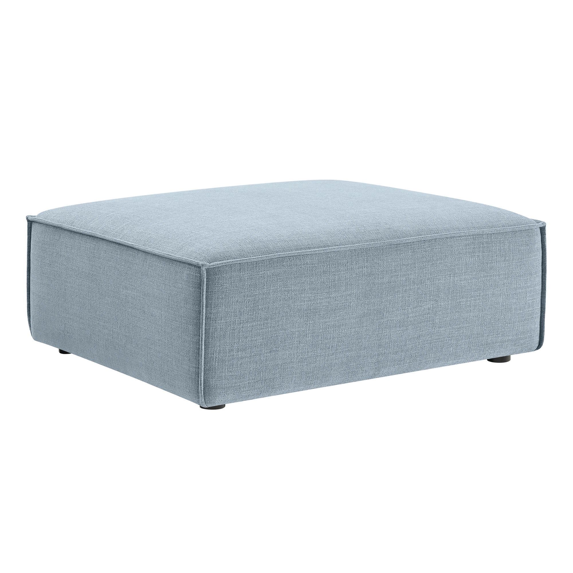 Restore Performance Fabric Upholstered Modular Ottoman in Sky