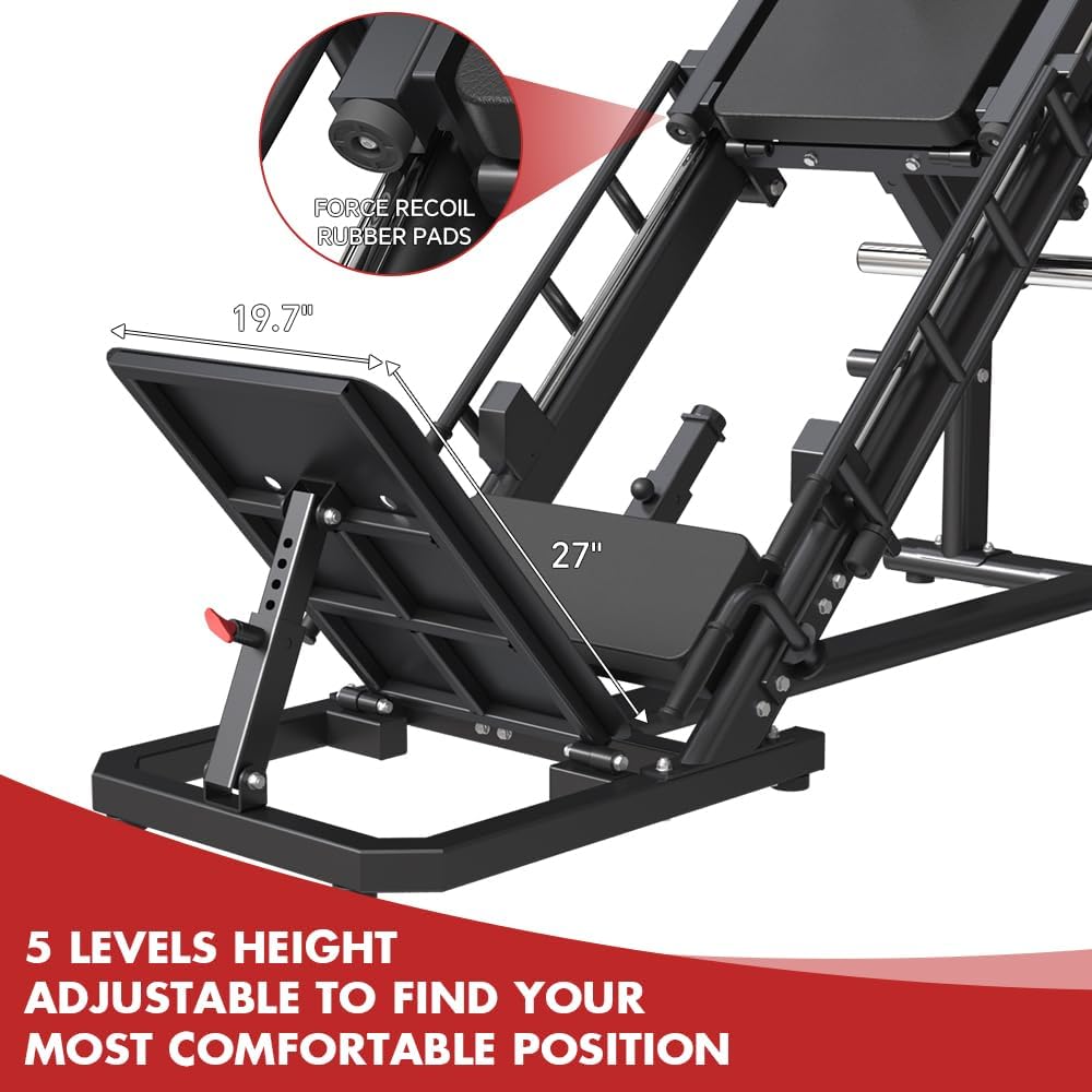 SPART Leg Press Machine, 2500LBS Capacity with Hack Squat Combo, Adjustable, Black, for Lower Body, Home Gym