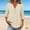 B_ Yellow, variant on CYMMPU Women's Summer 3/4 Sleeve Button V Neck Loose Fit Blouse, Casual Lightweight Summer Top for Daily Commute Red XXXXXL