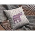 thumbnail image 4 of 18" Magenta Elephant Zip Suede Throw Pillow, 4 of 4
