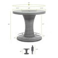 thumbnail image 3 of Greemotion Cyprus Outdoor Bar Height Glass Gray Dining Table with Ice Bucket, 3 of 7