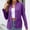 Purple, variant on Women's Collarless Long Sleeve Button Collarless Open Front Cardigan Jackets Fully Lined Elegant Fitted Fashion Casual Work Jacket Suit
