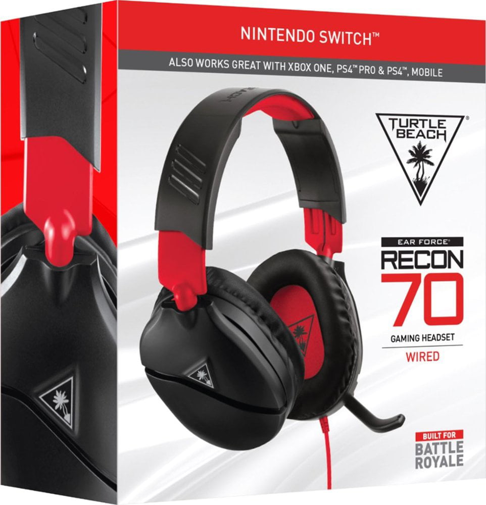Recon 70 Wired Stereo Gaming Headset Red Black Turtle Beach