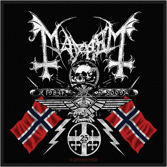 Mayhem Men's Coat Of Arms Woven Patch Black