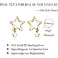 thumbnail image 6 of Solid 925 Sterling Silver Star Stud Earrings for Women Teens Star Post Stud Earrings Drops, 6 of 12