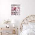 thumbnail image 2 of Pink Flower Canvas Wall Art, Rustic Farmhouse Floral Print on Wood Background, Blush Botanical Wall Decor for Bedroom Bathroom Living Room, Ready to Hang, 2 of 5