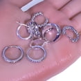 thumbnail image 3 of Hoop Earrings for Women Hypoallergenic Cubic Cartilage Zirconia Earrings 4 Pairs Set, 3 of 8
