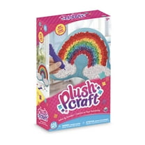 ORB PlushCraft DIY Rainbow Pillow Crafting Kit - Mess Free Fabric by Number System and No Sewing Required - Perfect Arts and Crafts Project and Gift for Boys and Girls