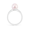 thumbnail image 2 of ANGARA Solitaire Japanese Akoya Cultured Pearl Bypass Split Shank Ring in 14K White Gold for Women | June Birthstone, Birthday, Anniversary, Jewelry Gift for Women | Pearl Ring, 2 of 8