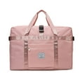 thumbnail image 2 of Bolsa de viaje grande para mujer, bolsa de gimnasio 65L con bolsillo húmedo y bolsa de aseo - equipaje de mano ligero, tela impermeable - rosa, azul, gris, negro, morado, 2 of 9