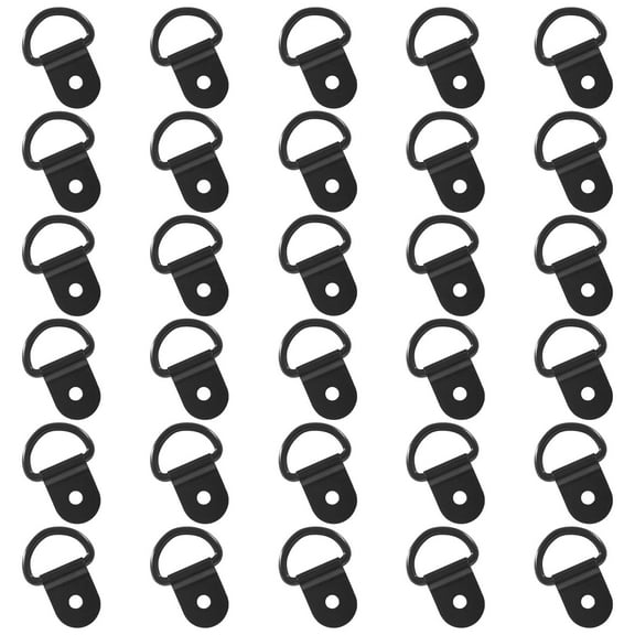 MODANU 30Pcs D Ring Tie Downs Small Heavy Duty Tie Down Anchor Lashing Ring for RV Car Truck Boat Trailer SUV Cargo, Black