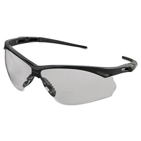 

V60 Nemesis Rx Reader Safety Glasses Black Frame Clear Lens +2.5 Diopter Strength