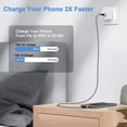 thumbnail image 5 of Compatible for iPhone Charger Fast Charging, Bioonis 3 Pack QC 18W Charger Block with 10FT Charging Cable, USB Wall Charger Adapter Plug USB Brick Cube Power Station Compatible for iPhone, White, 5 of 7