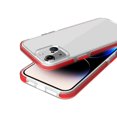 thumbnail image 3 of Funda transparente de dos colores para iPhone 14, color rojo, 3 of 4