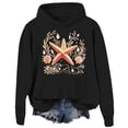 thumbnail image 5 of Arlun Ocean Creatures Graphic Hoodies for Womens Y2k Cute Animal Print Drawstring Hooded Sweatshirts for Girls Fashion Cozy Drop Shoulder Long Sleeve Pullovers Black XXXL, 5 of 5