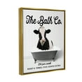 thumbnail image 4 of Stupell Industries Vintage Bathroom Cow Animals & Insects Painting Gold Floater Framed Art Print Wall Art, 25 x 31, 4 of 10
