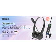 Adesso Headset with Push to talk Volume Answer/End Call Controls XtreamP4TTAA