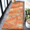 thumbnail image 3 of SAFAVIEH Sunrise Cole Floral Reversible Indoor/Outdoor Runner Rug, Ivory/Rust Sage, 2' x 8', 3 of 9