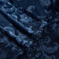 thumbnail image 5 of SoftLux Printed Luxury Velvet Plush Fleece Blanket, Full/Queen, 90" x90", Blue Floral Scroll, 5 of 6