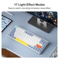 thumbnail image 3 of iBlancod Wireless Mechanical Keyboard 84 Keys 2.4G+BT5.0+Type-C 3 Connections 75% Low Profile Layout Keyboards 15 Light Effect 5 Brightness Levels for Tablet Laptop Smartphone OUTEMU Red Swi, 3 of 5