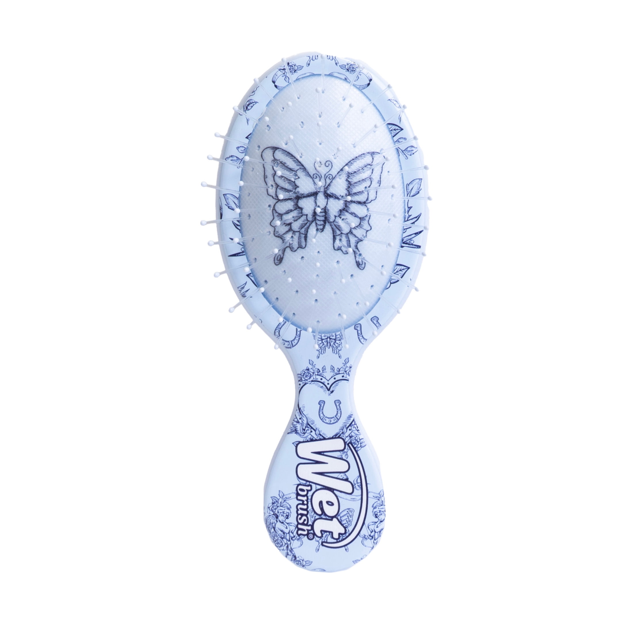 Wet Brush Original Mini Detangler Buckaroo Blue Horseshoe Hair Brush