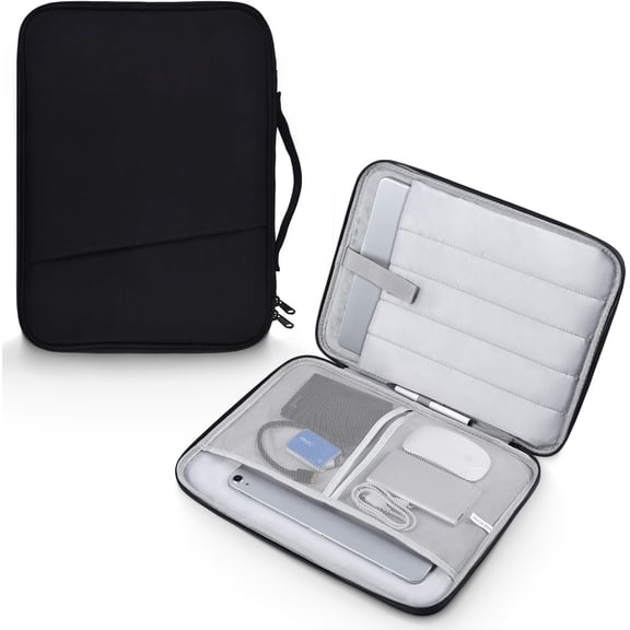 13 Inch Laptop Carrying Sleeve for 2026 2025 Apple MacBook Air 13 Inch Laptop with M5 M4 chip A3449 A3240, MacBook Air 13.6" M3 A3113 2024 / M2 A2681 Protective Bag Case with Handle Pocket - Black