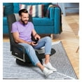 thumbnail image 2 of Gaming Floor Chair, 360° Swivel Foldable Chair with Adjustable Backrest - Green/Red/Blue/Brown - Iron Frame, Mesh Fabric, 310lbs Capacity - for Gaming, Reading, Relaxing, 2 of 9